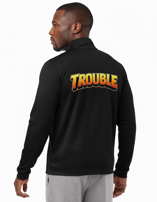 TROUBLE Performance Quarter-Zip Sweater